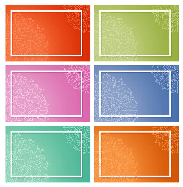 Background templates with mandala patterns — Stock Vector