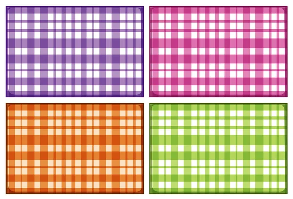 Modèle de fond avec des motifs plaqués sur différentes couleurs — Image vectorielle