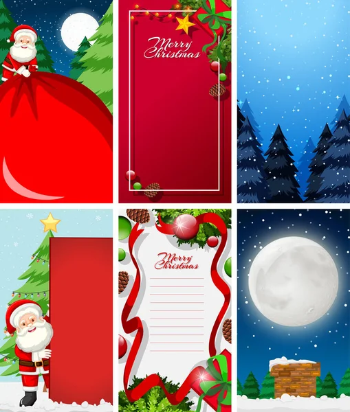 Background templates with christmas theme — Stock Vector