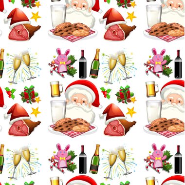 Noel teması ile dikişsiz arka plan tasarımı