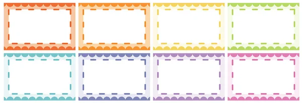Modèles de cadre en différentes couleurs — Image vectorielle