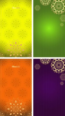 Mandala tasarımlı arkaplan şablonu