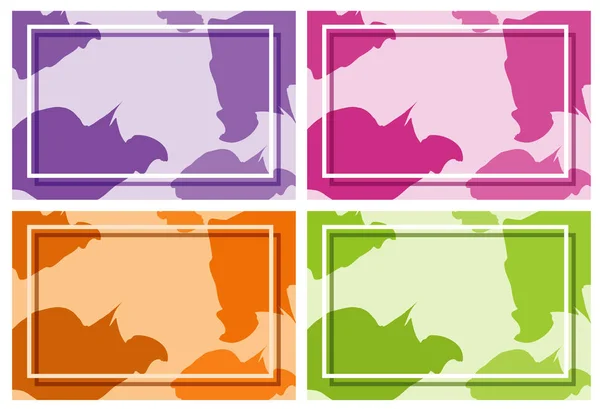 Four background templates in different colors — Stock Vector