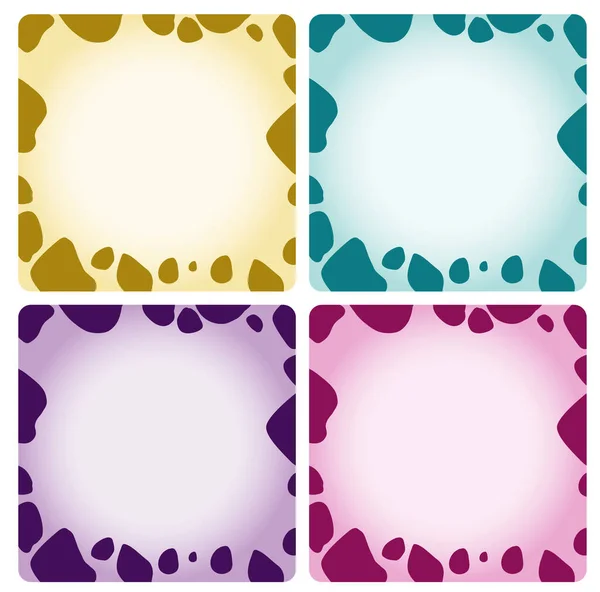 Four frame designs in many colors — Stock Vector