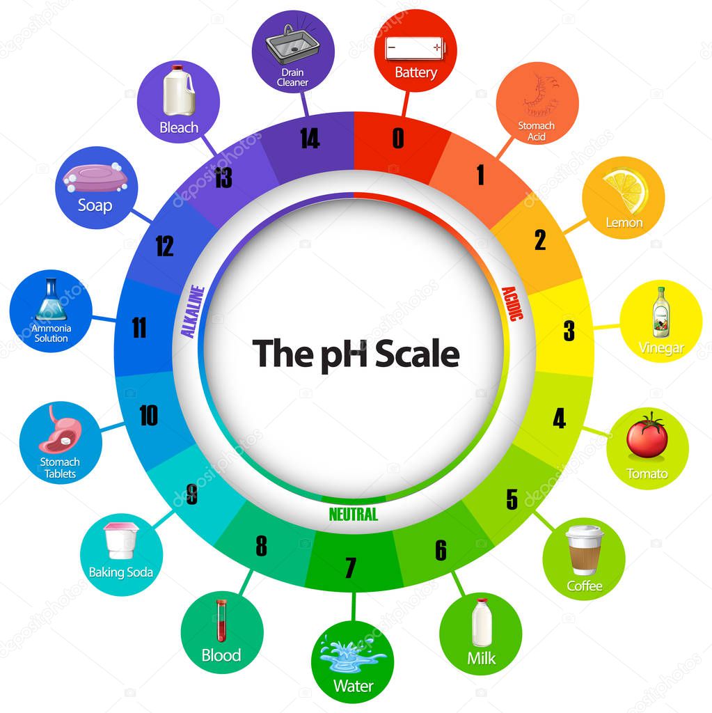 Diagram showing ph scale