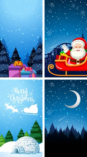 Background templates with christmas theme — Stock Vector