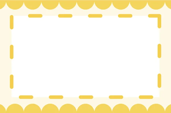 Plantilla de fondo con línea de guion amarillo — Vector de stock