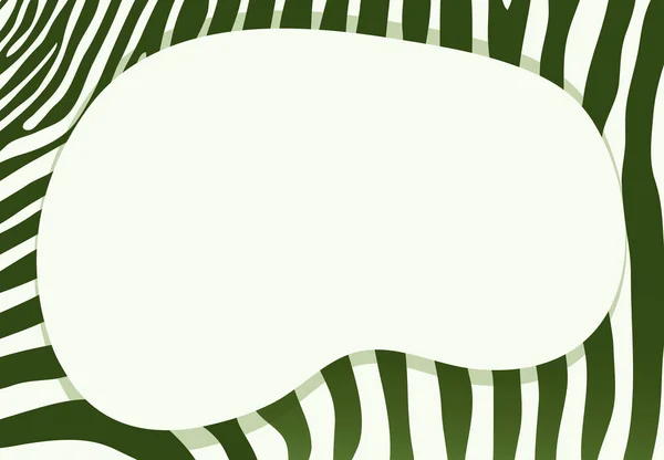 Achtergrond template met groene zebra patronen — Stockvector