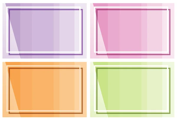 Plantilla de marco con diferentes fondos de color — Vector de stock
