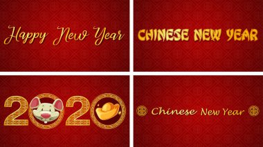 2020 için mutlu yeni yıl arkaplan tasarımı