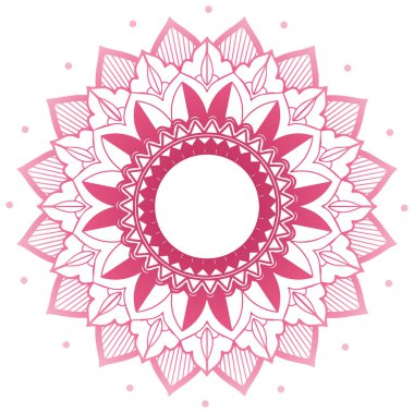 Mandala desen dizaynı pembe