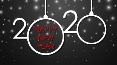 2020 için mutlu yeni yıl arkaplan tasarımı