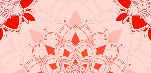 Mandalas motif sur fond rose — Image vectorielle