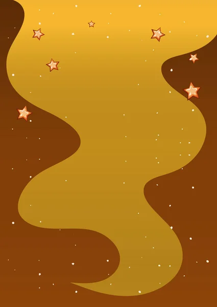 Brun bakgrund med små stjärnor — Stock vektor