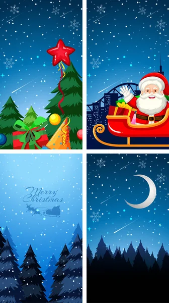 Modelos de fundo com tema de Natal — Vetor de Stock