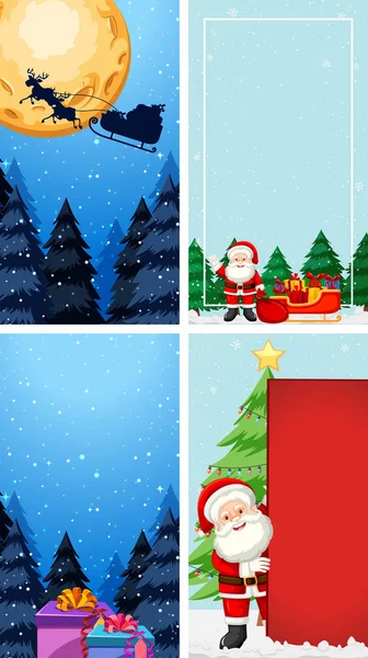 Background templates with christmas theme — Stock Vector