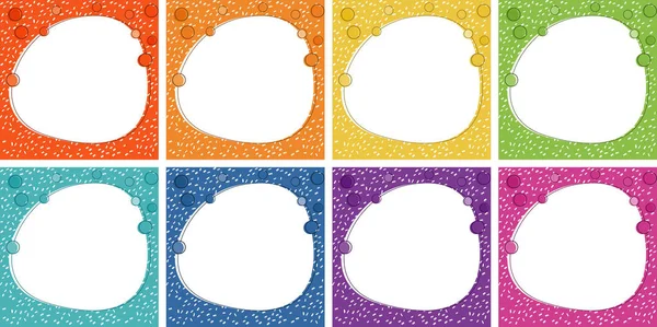 Round frames on different color backgrounds — Stock Vector