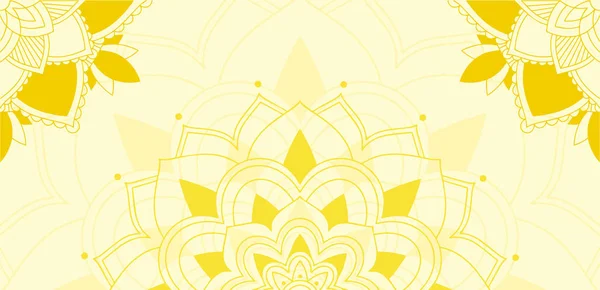 Yellow mandala patterns background — Stock Vector