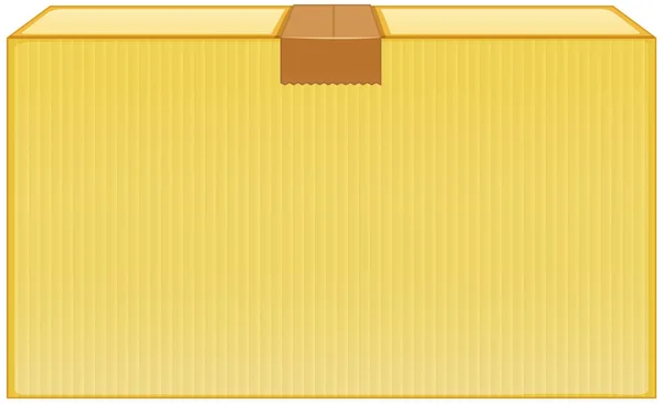 Yellow box with brown tape — Stock vektor