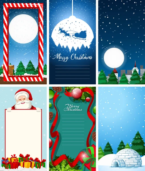 Background templates with christmas theme — Stock Vector