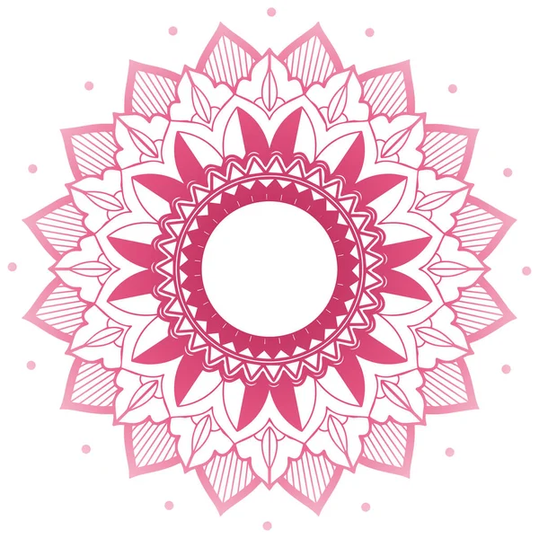 Mandala desen dizaynı pembe — Stok Vektör