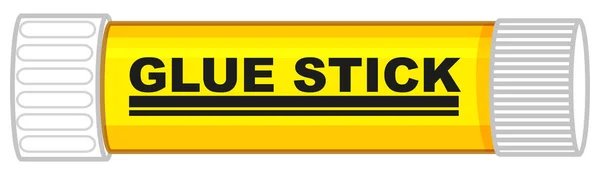 Bastón azul en tubo amarillo — Vector de stock