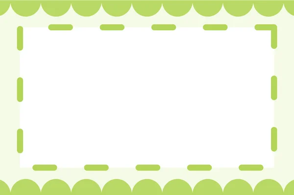 Background template with green dash line — Stock Vector