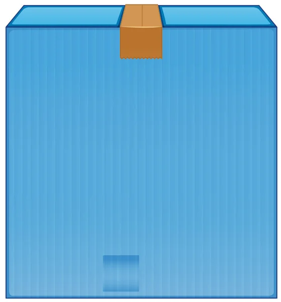 Kartonová krabička s hnědou páskou na bílém pozadí — Stockový vektor