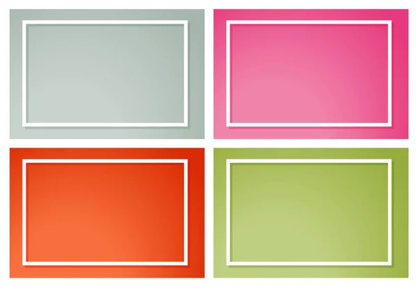 Four backgrounds with frames — Stock Vector