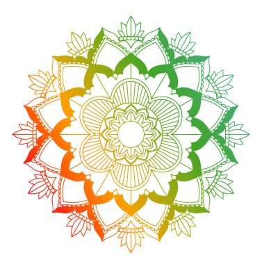 Beyaz arkaplanda mandala desenleri