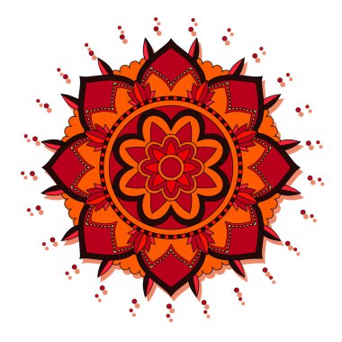 İzole edilmiş arkaplanda mandala desenleri