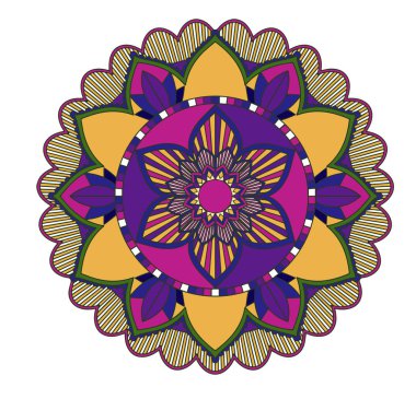 İzole edilmiş arkaplanda mandala desenleri