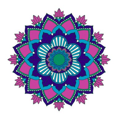 İzole edilmiş arkaplanda mandala desenleri