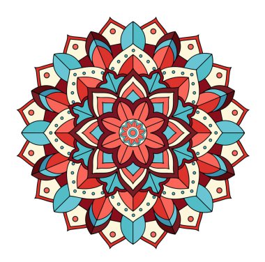 İzole edilmiş arkaplanda mandala desenleri