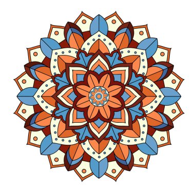 Beyaz arkaplanda mandala desenleri