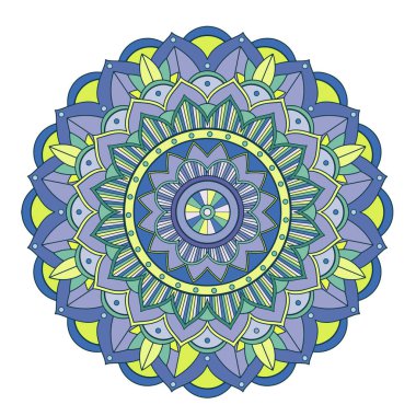 İzole edilmiş arkaplanda mandala desenleri