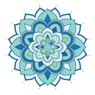 İzole edilmiş arkaplanda mandala desenleri