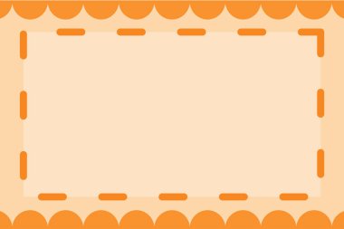 Çizgi çerçeveli turuncu arkaplan