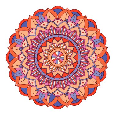 İzole edilmiş arkaplanda mandala desenleri