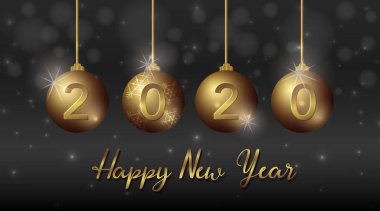 2020 için mutlu yeni yıl arkaplan tasarımı