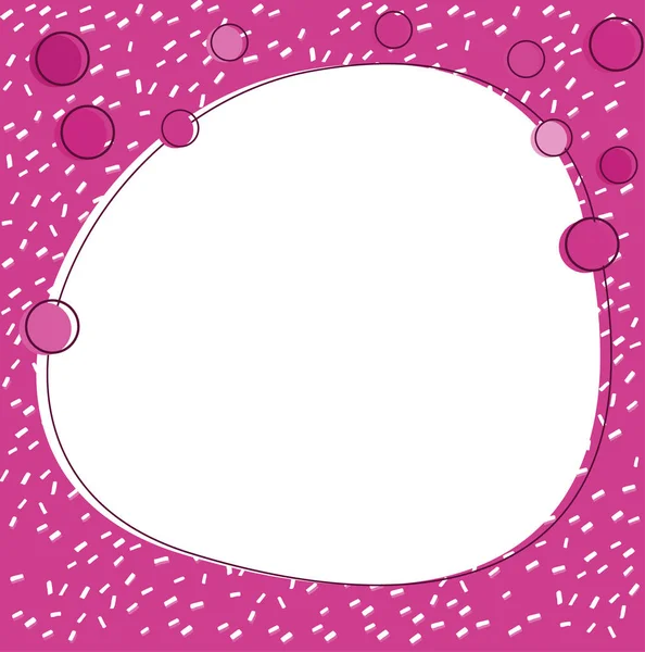 Rond frame met roze achtergrond — Stockvector