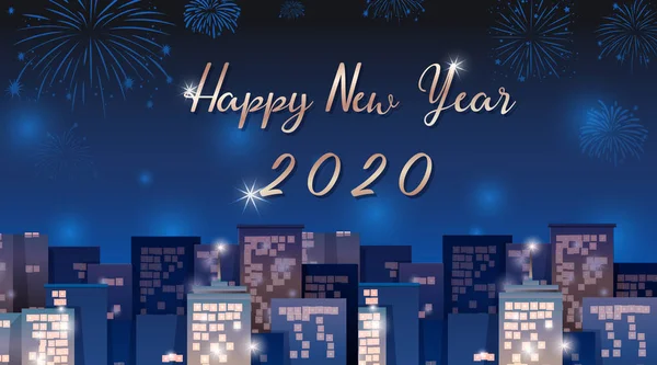 Happy new year background design for 2020 — Stock Vector