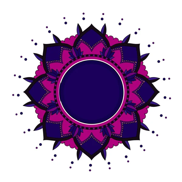 Mandala-Muster auf isoliertem Hintergrund — Stockvektor