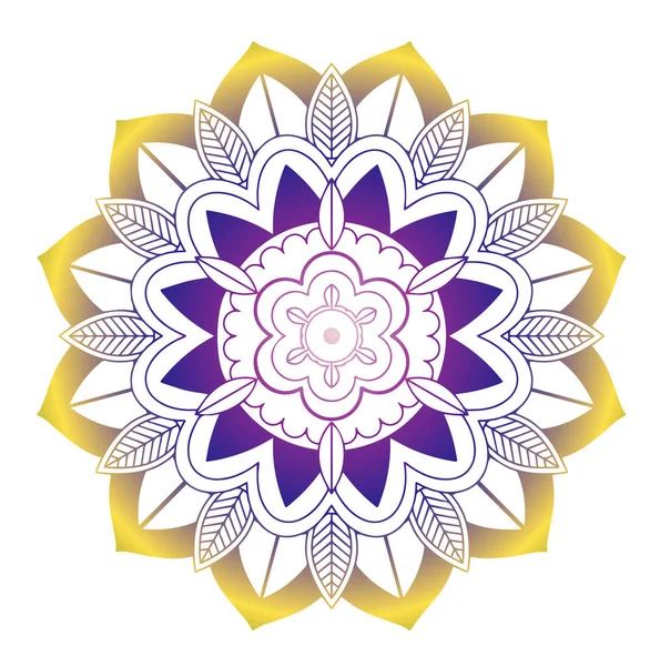 Patrones de mandala sobre fondo aislado — Vector de stock