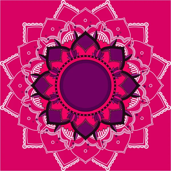 Patrones de mandala sobre fondo rosa — Archivo Imágenes Vectoriales