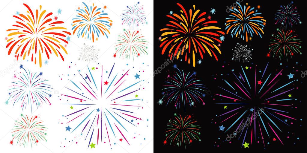 Background design with fireworks
