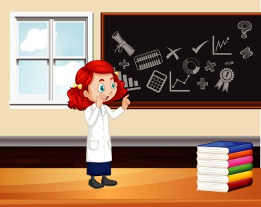 Tahtaya yazı yazan bilim adamı