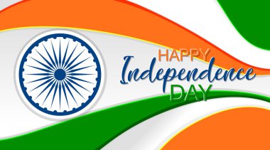 Arka planda bayrak olan mutlu bağımsızlık günü poster tasarımı