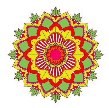 İzole edilmiş arkaplanda mandala desenleri
