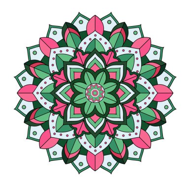 İzole edilmiş arkaplanda mandala desenleri